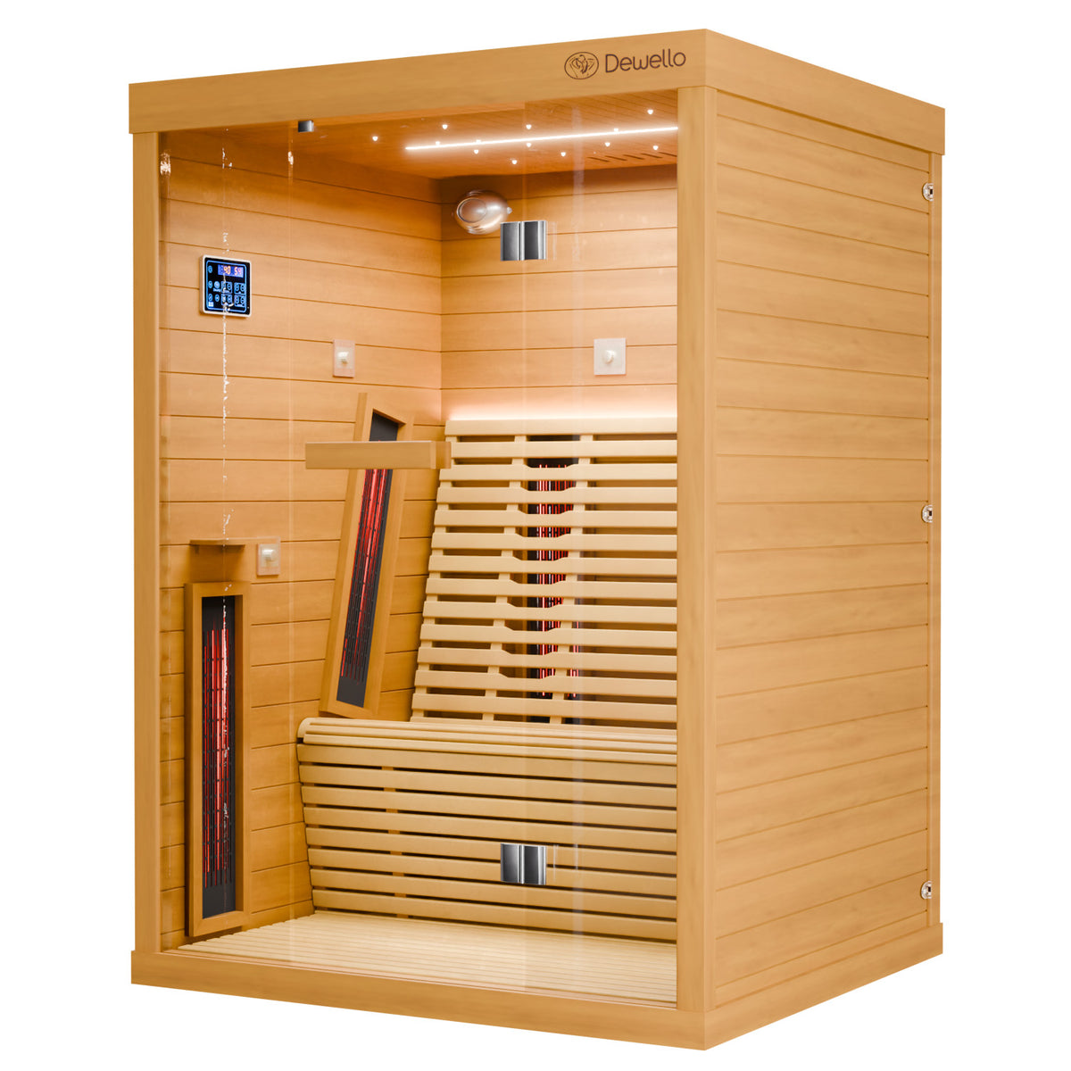 Dewello Infrarotkabine PALERMO 135x120 Dual-Therm