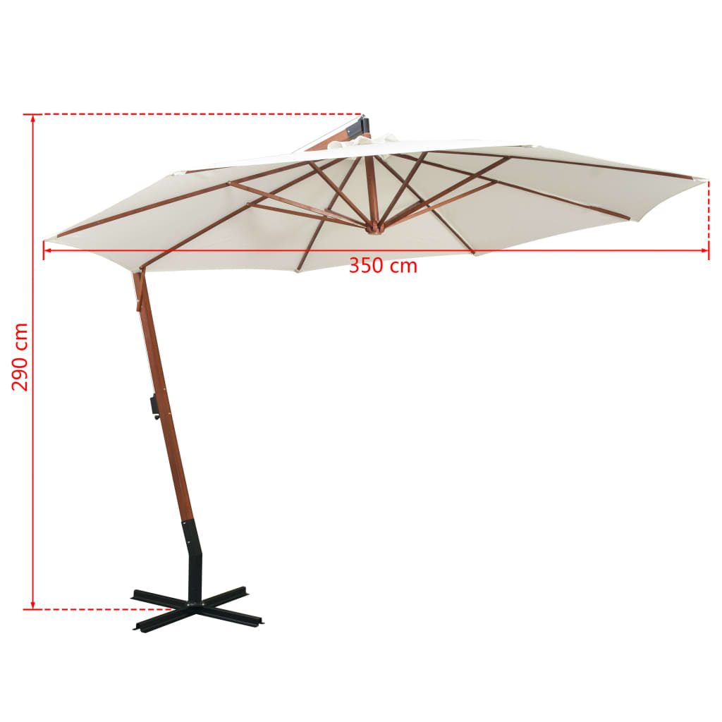 Ampelschirm 350 Cm Holzmast
