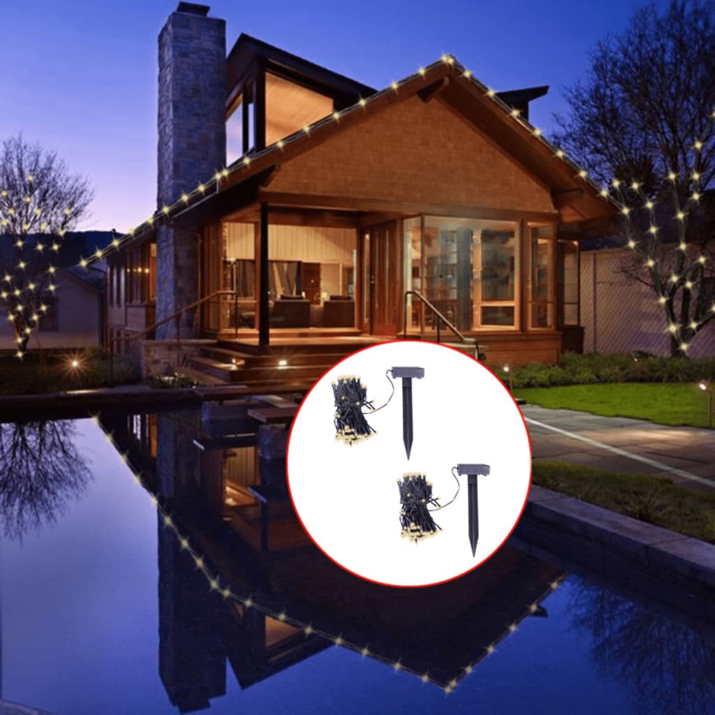 Led-Solar-Lichterkette Warmweiß Weihnachtsdeko