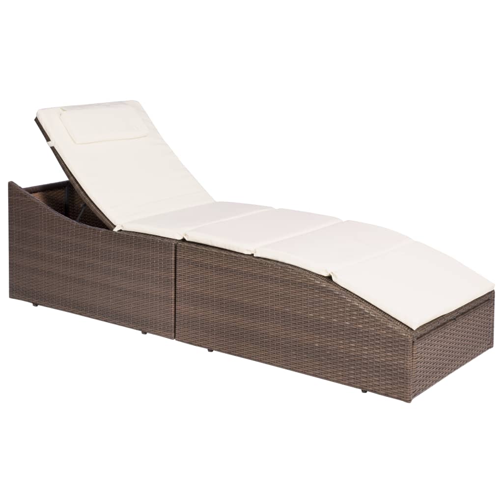 Sonnenliege Mit Auflage Poly Rattan