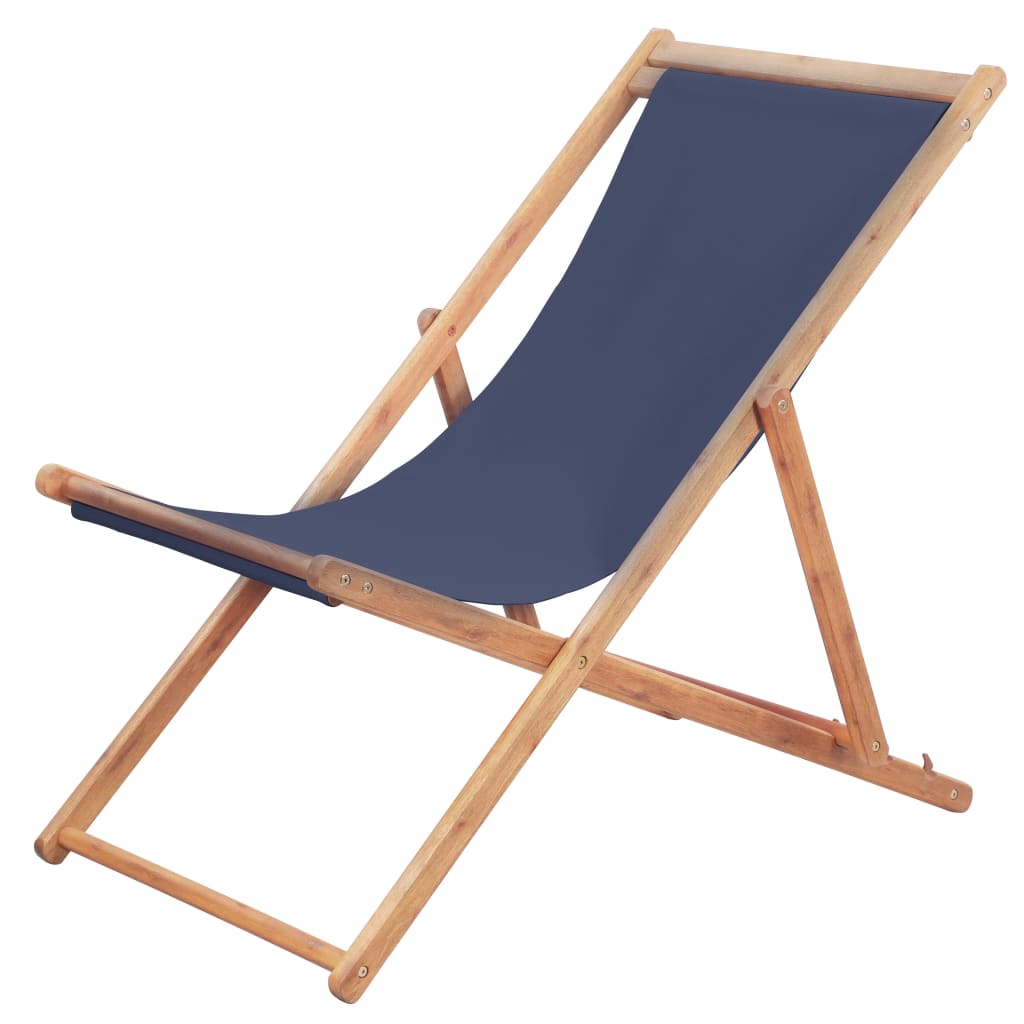 Strandstuhl Klappbar Stoff Und Massivholz