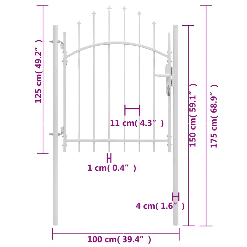 Gartentor Woerden Stahl 1X1,25 M