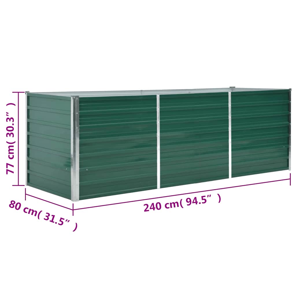 Garten-Hochbeet Verzinkter Stahl 240X80X77 Cm