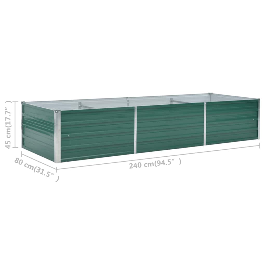 Garten-Hochbeet Verzinkter Stahl 240X80X45 Cm
