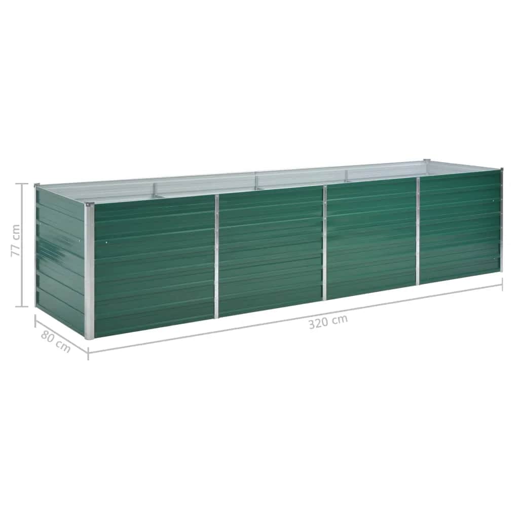 Garten-Hochbeet Verzinkter Stahl 320X80X77 Cm