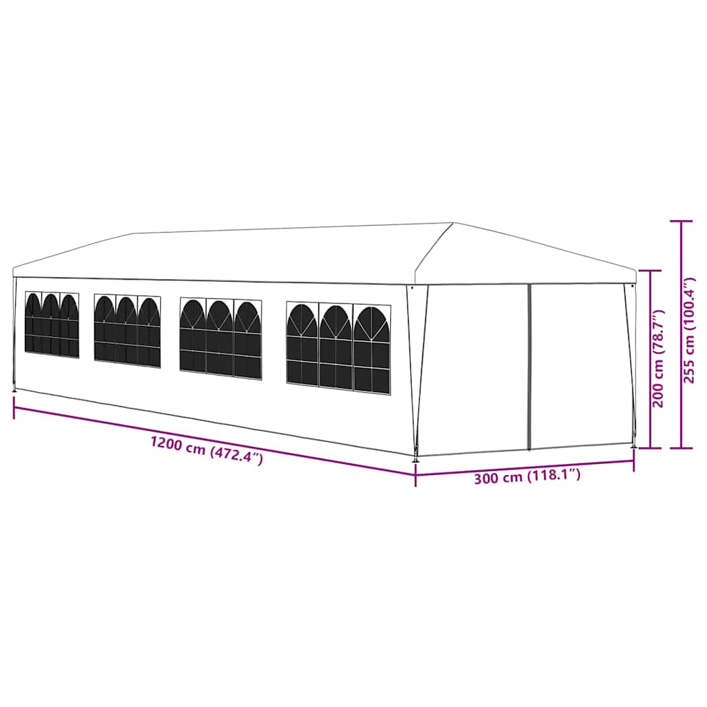 Partyzelt 3X12 M