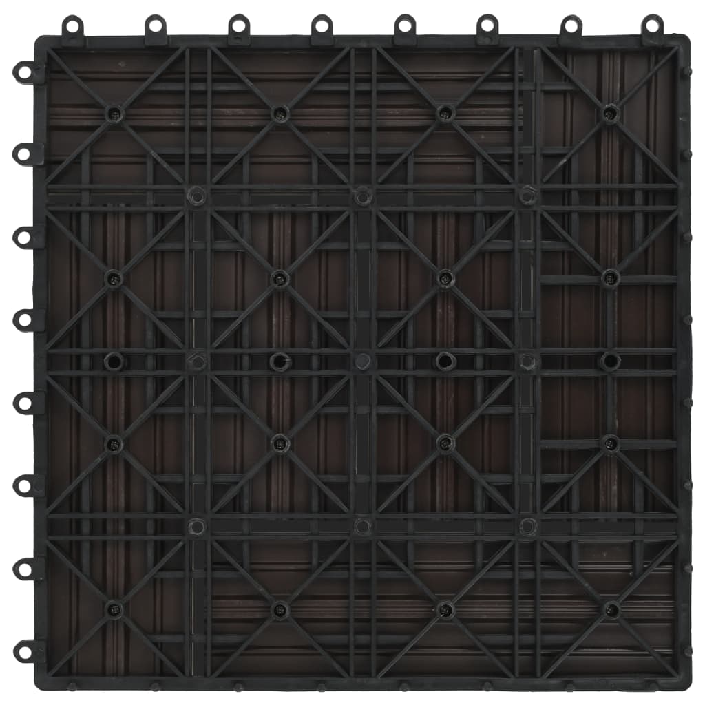 Terrassenfliesen 11 Stück Wpc 30 X 30 Cm 1 Qm Dunkelbraun