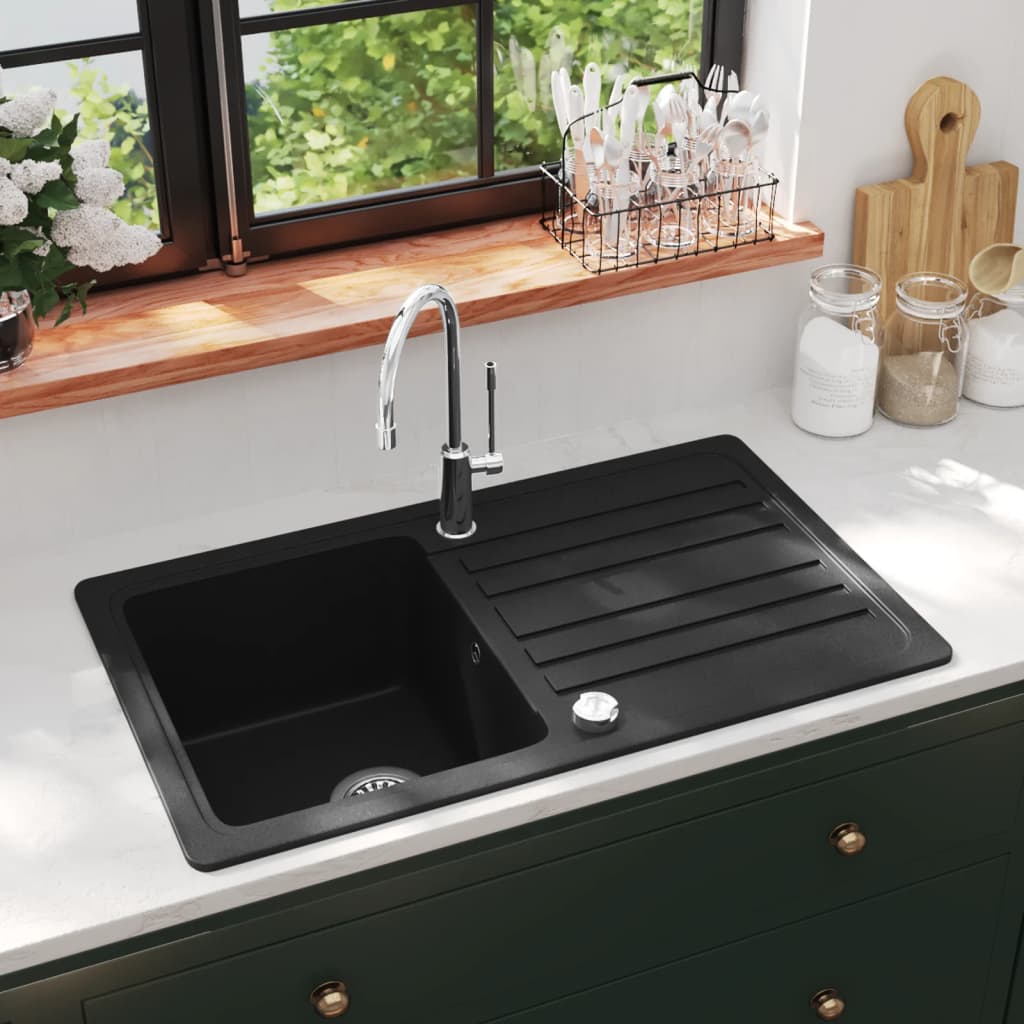 Granitspüle Mit Abtropffläche Reversibel