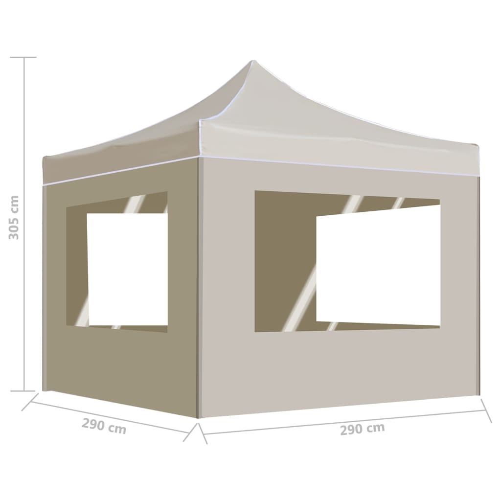 Profi-Partyzelt Faltbar Mit Wänden Aluminium 3X3 M