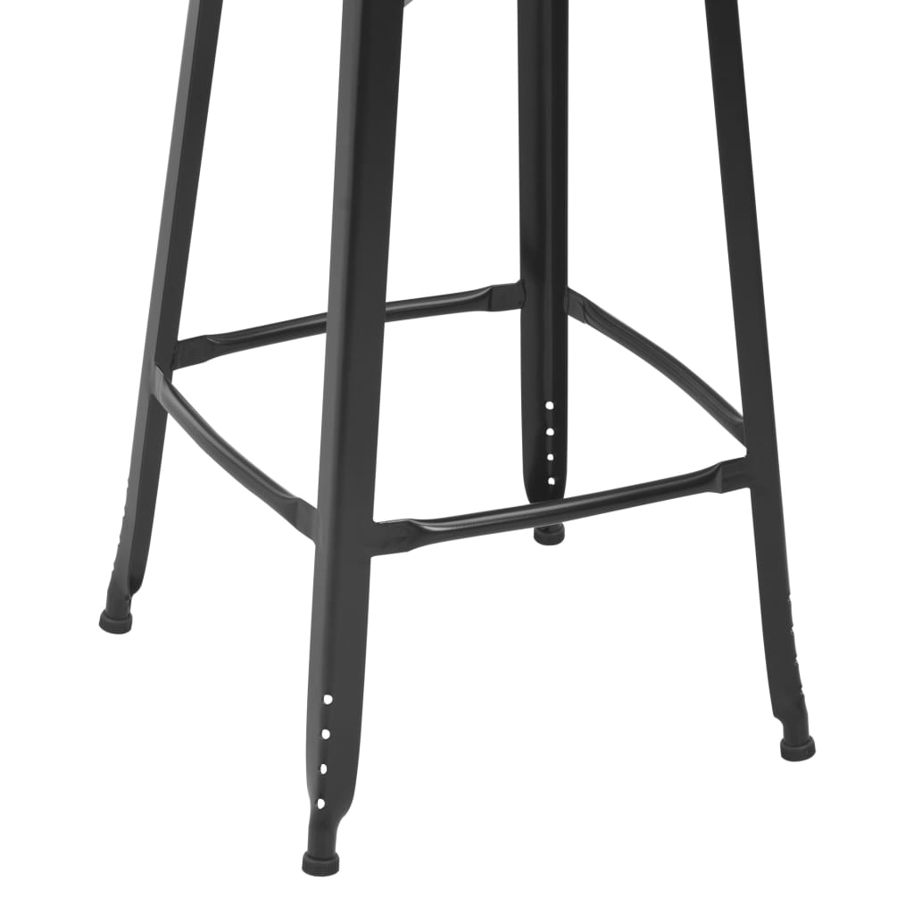 3-Teiliges Bar-Set Stahl Schwarz