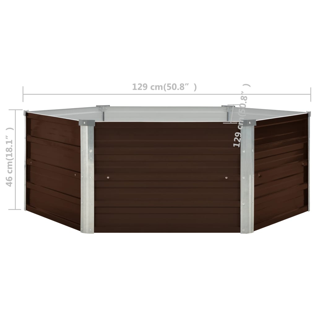 Hochbeet 129 X 129 X 45 Cm Verzinkter Stahl