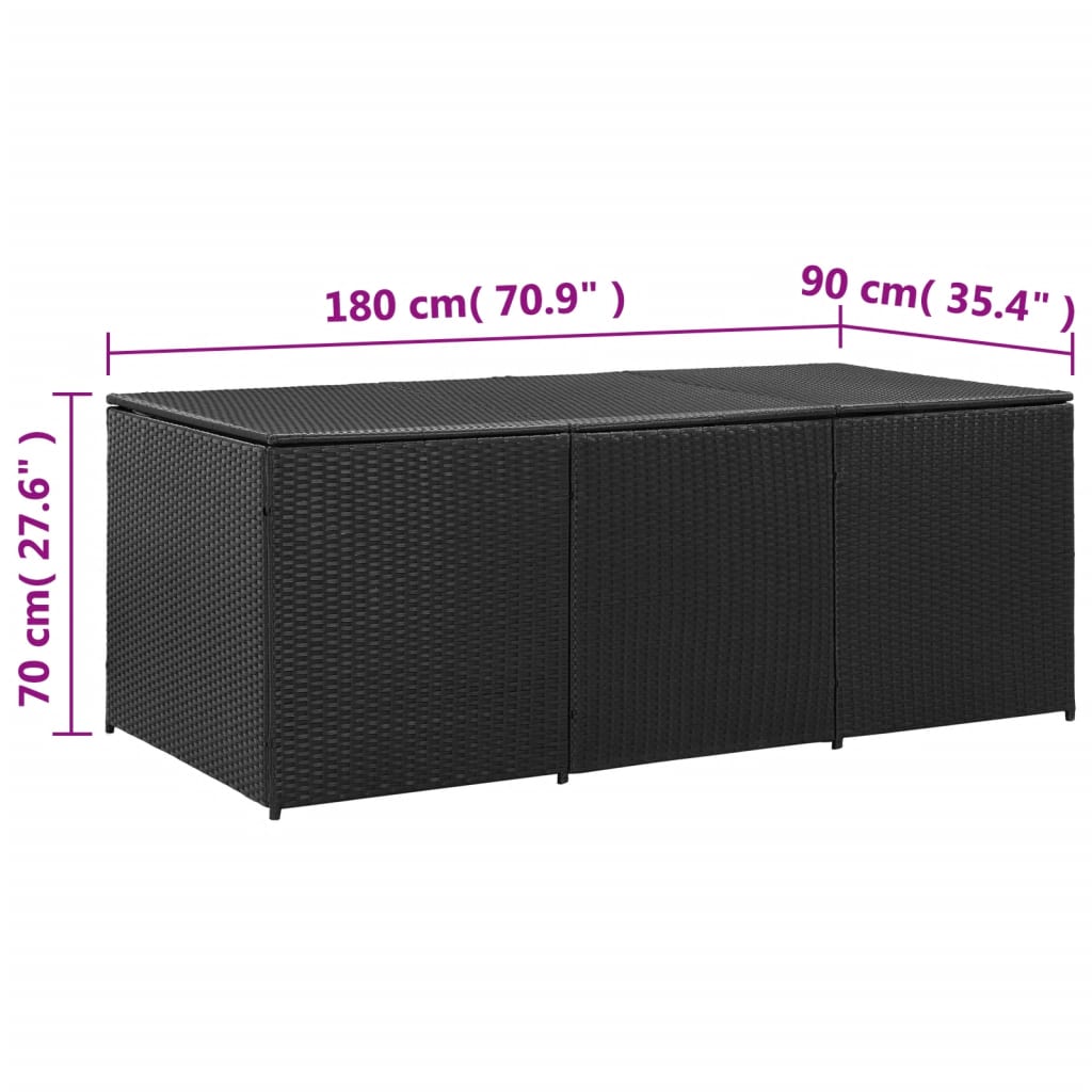 Gartenbox Poly Rattan 180X90X70 Cm