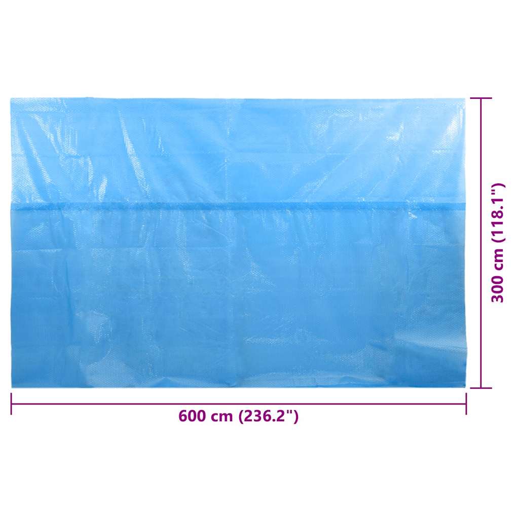Poolabdeckung 600×300 Cm Pe Blau