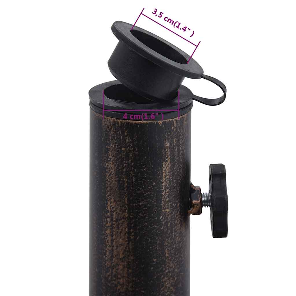 Sonnenschirmständer Schwarz Bronze 9 Kg 40 Cm Gusseisen