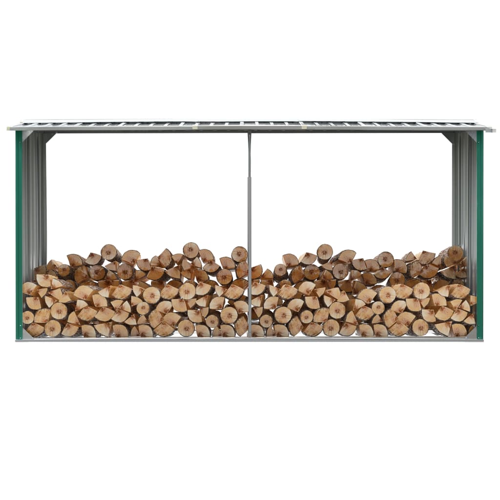 Brennholzlager Verzinkter Stahl 330 X 92 X 153 Cm