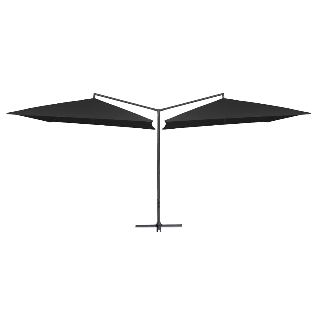 Doppel-Sonnenschirm Mit Stahl-Mast 250X250 Cm
