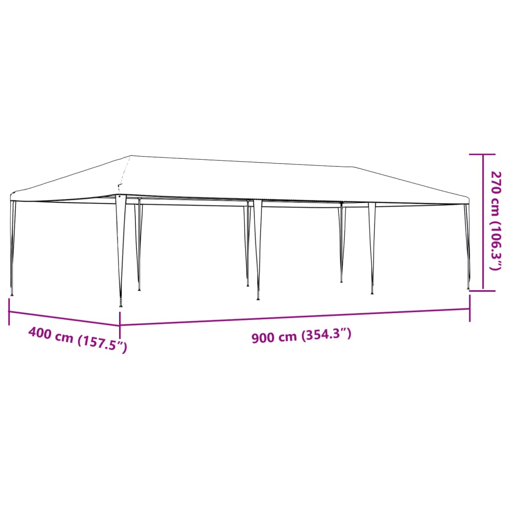 Partyzelt 4X9 M