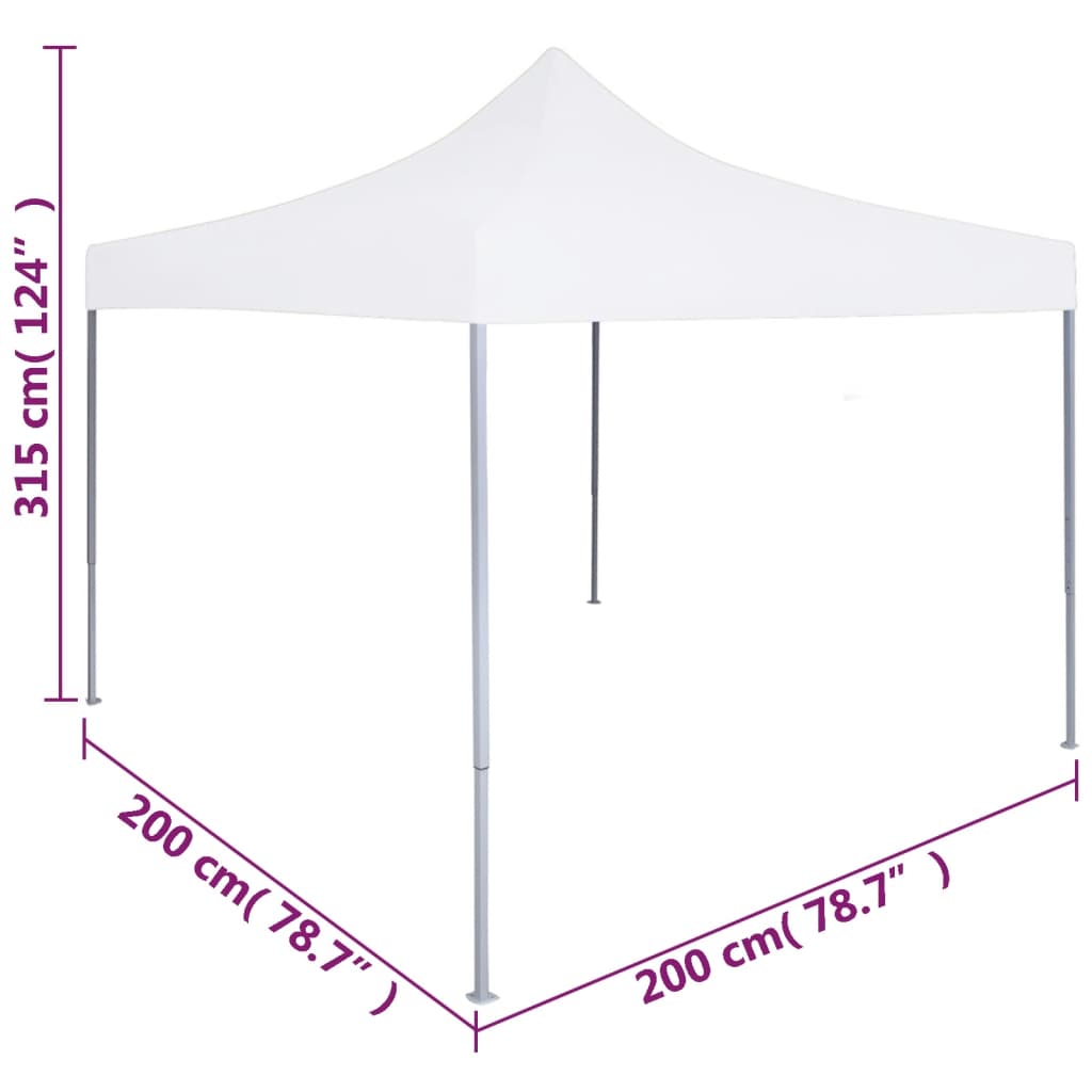 Profi-Partyzelt Faltbar 2×2 M Stahl