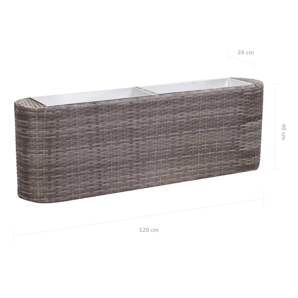 Garten-Hochbeet 120X24X40Cm Poly Rattan