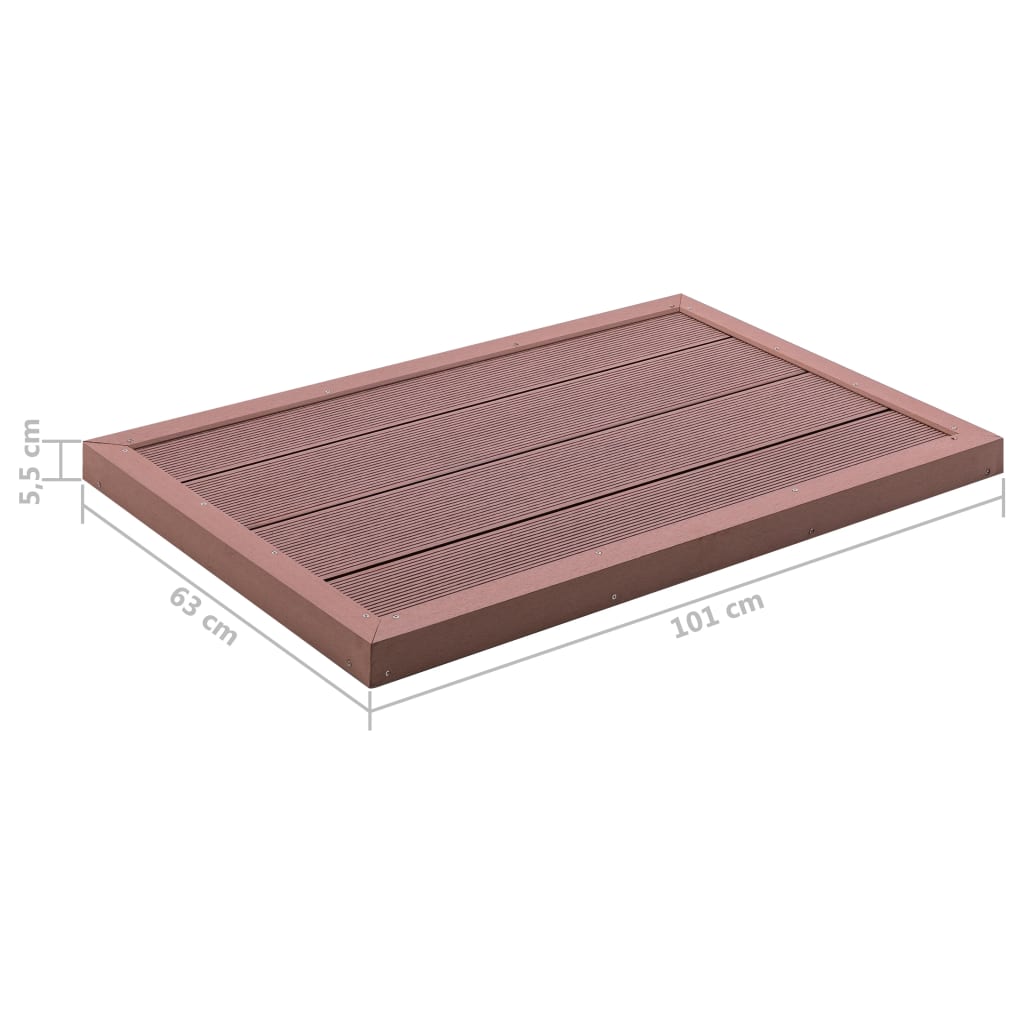 Bodenelement Für Solardusche 101X63X5,5 Cm Wpc