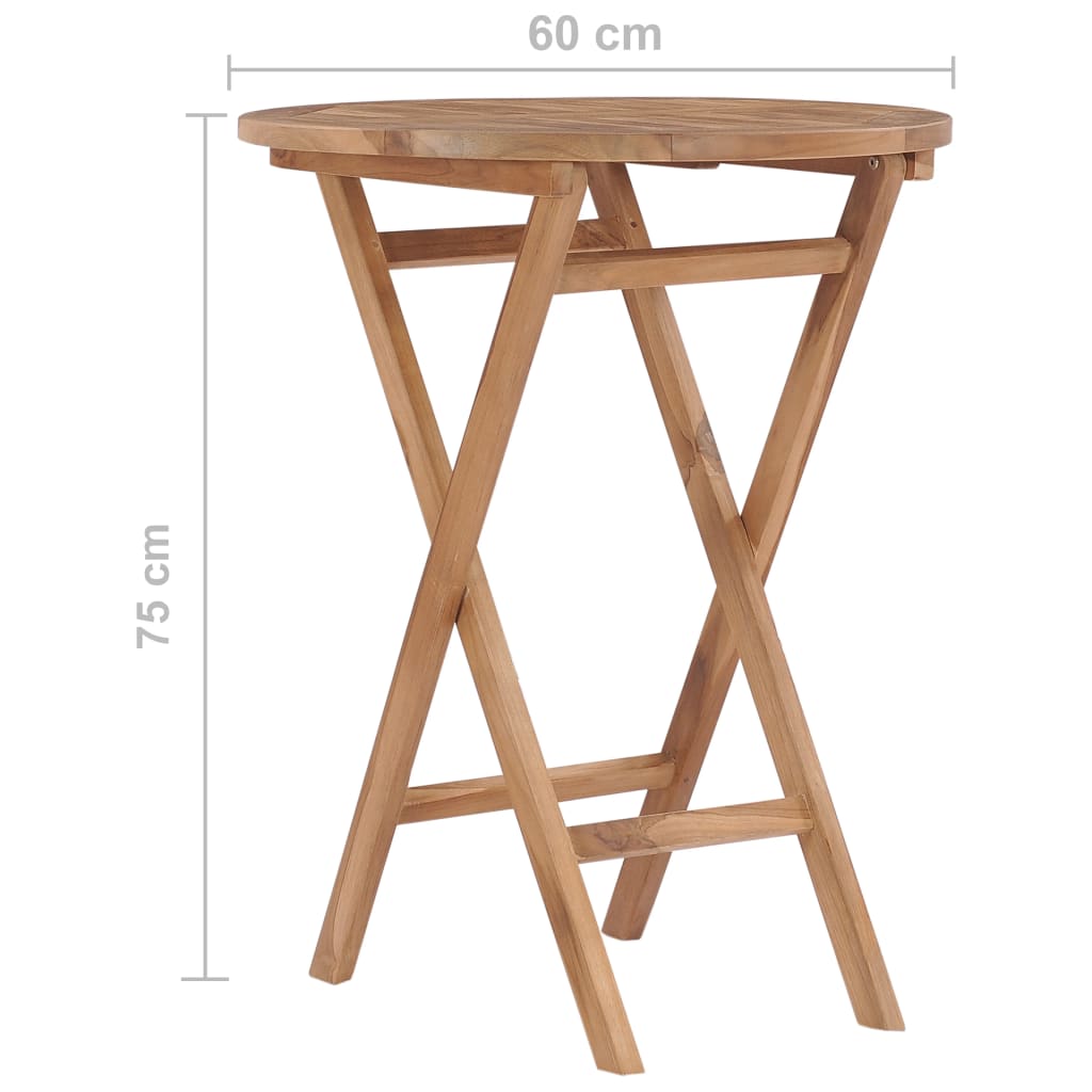 Gartentisch Klappbar 60 Cm Massivholz Teak
