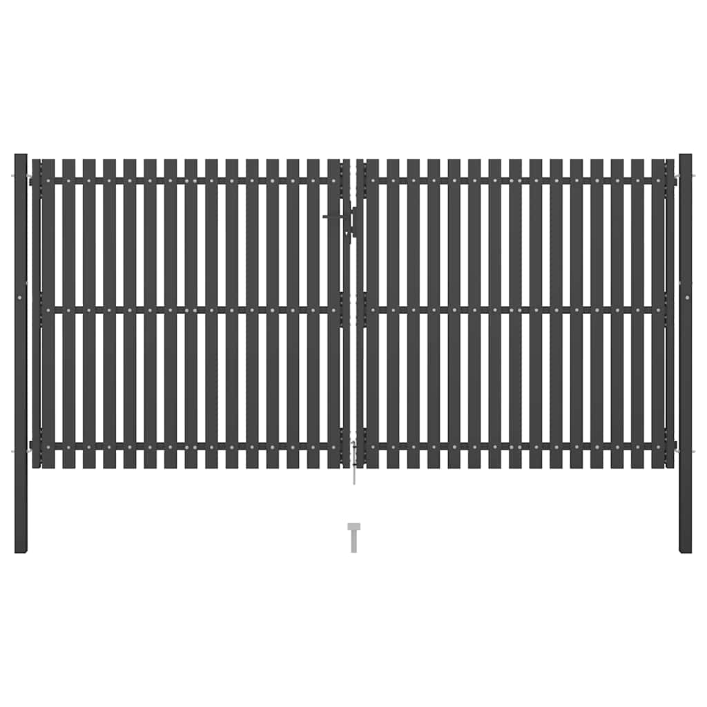 Gartentor Stahl 1X2,25 M Anthrazit