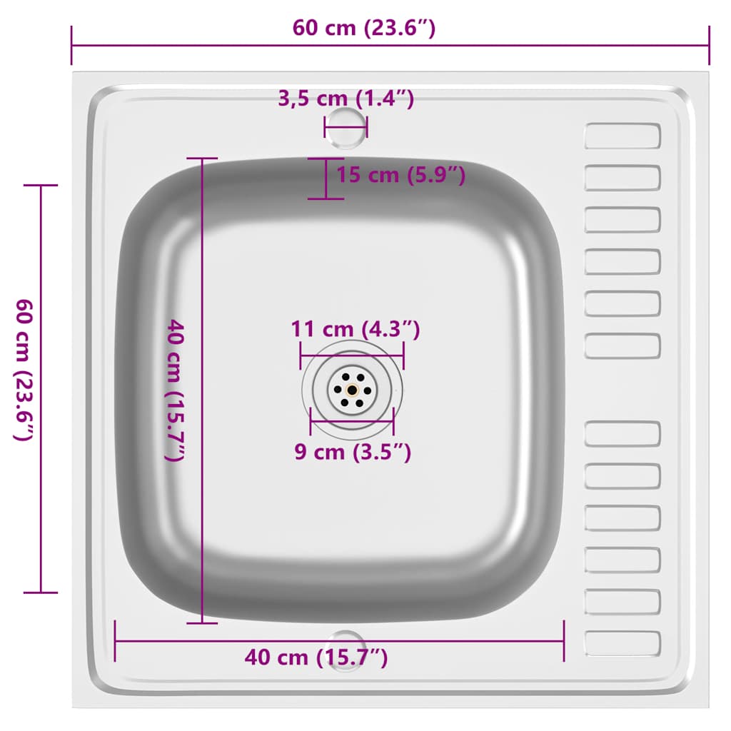 Spüle Mit Abtropffläche Set Silbern Edelstahl
