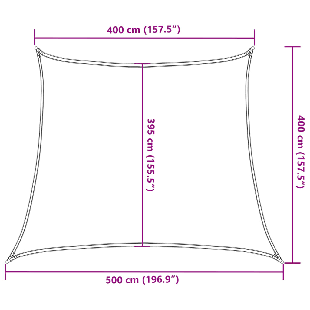 Sonnensegel 160 G/M² 4/5X4 M Hdpe