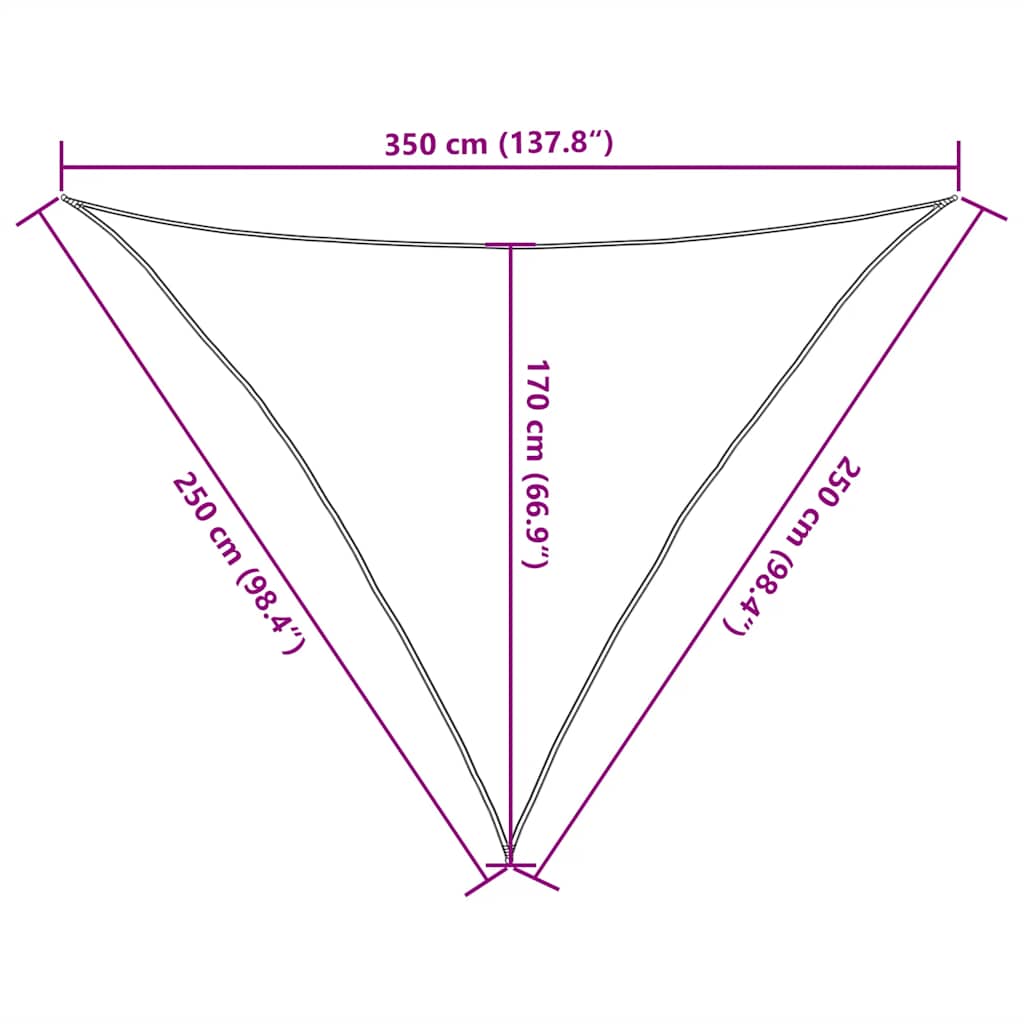 Sonnensegel 160 G/M² 2,5X2,5X3,5 M Hdpe Taupe