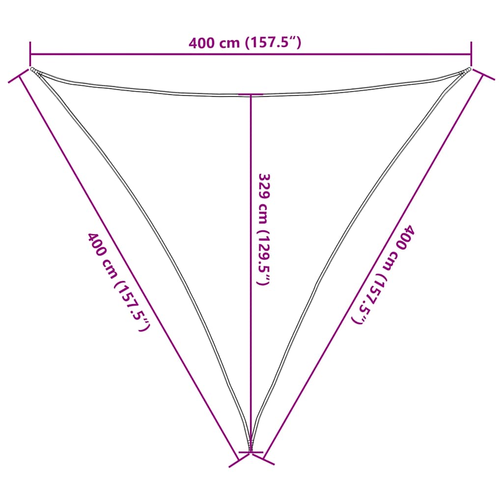 Sonnensegel 160 G/M² 4X4X4 M Hdpe Taupe