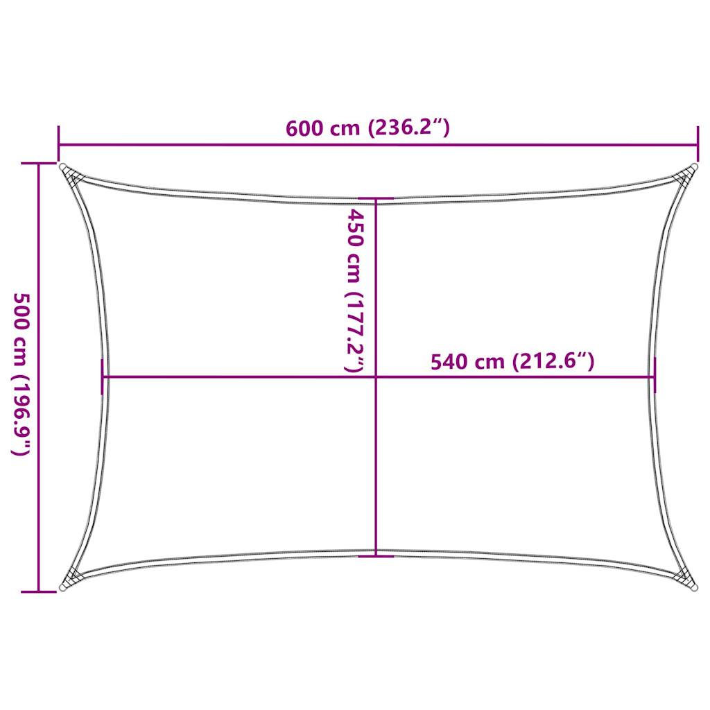 Sonnensegel 160 G/M² Rechteckig Hdpe Gelb