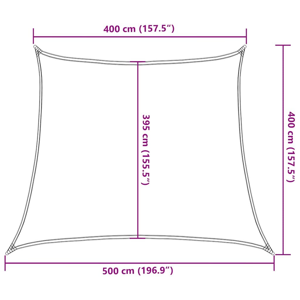 Sonnensegel 160 G/M² Trapezform 4/5X4 M Hdpe