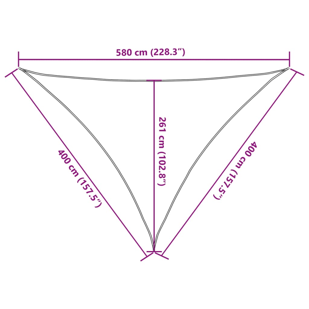 Sonnensegel 160 G/M² 4X4X5,8 M Hdpe Schwarz