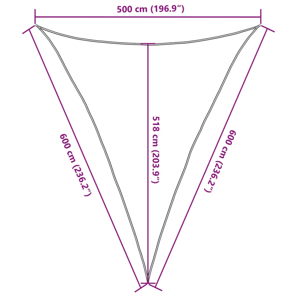 Sonnensegel 160 G/M² 5X6X6 M Hdpe Braun