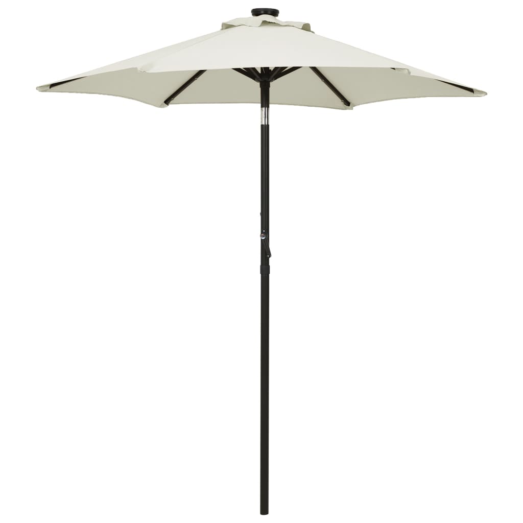 Sonnenschirm Mit Led-Beleuchtung 200X211 Cm Alu