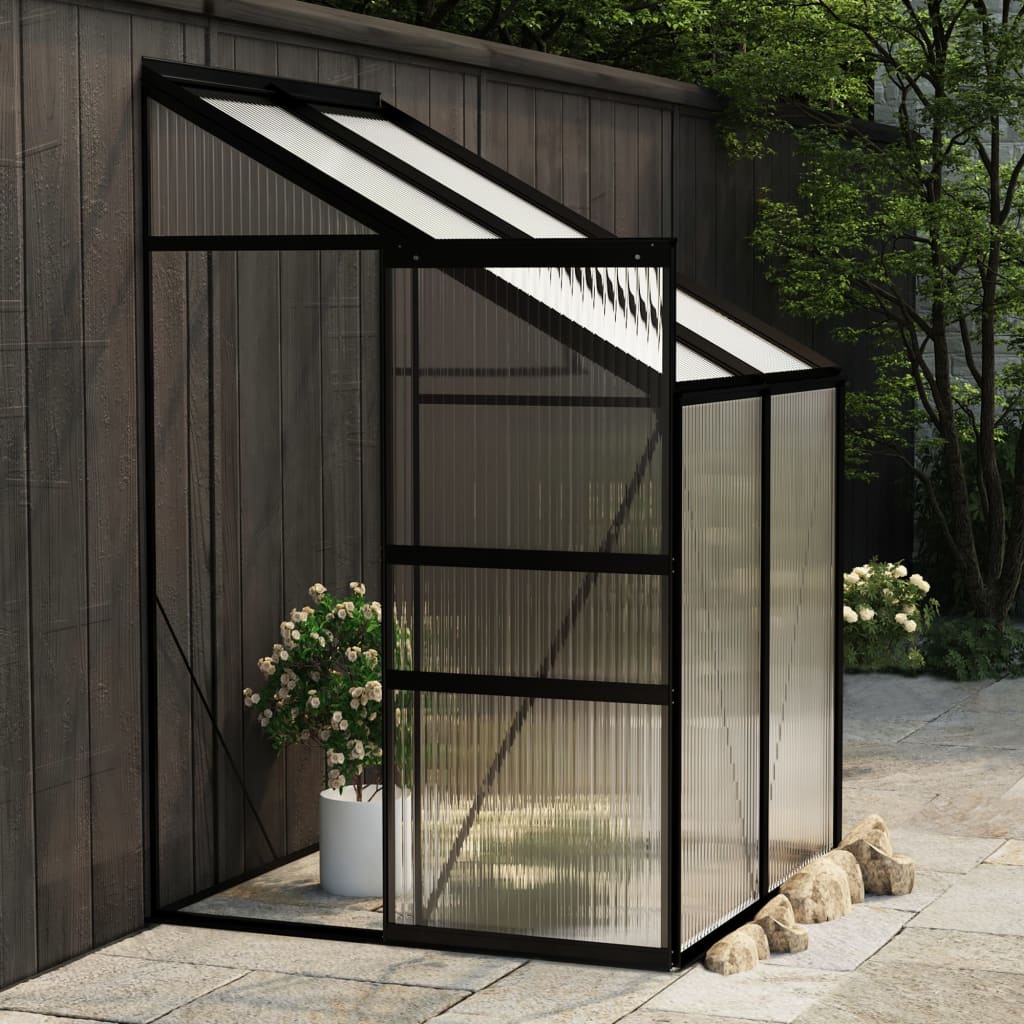 Gewächshaus Anthrazit Aluminium 3,8 M³