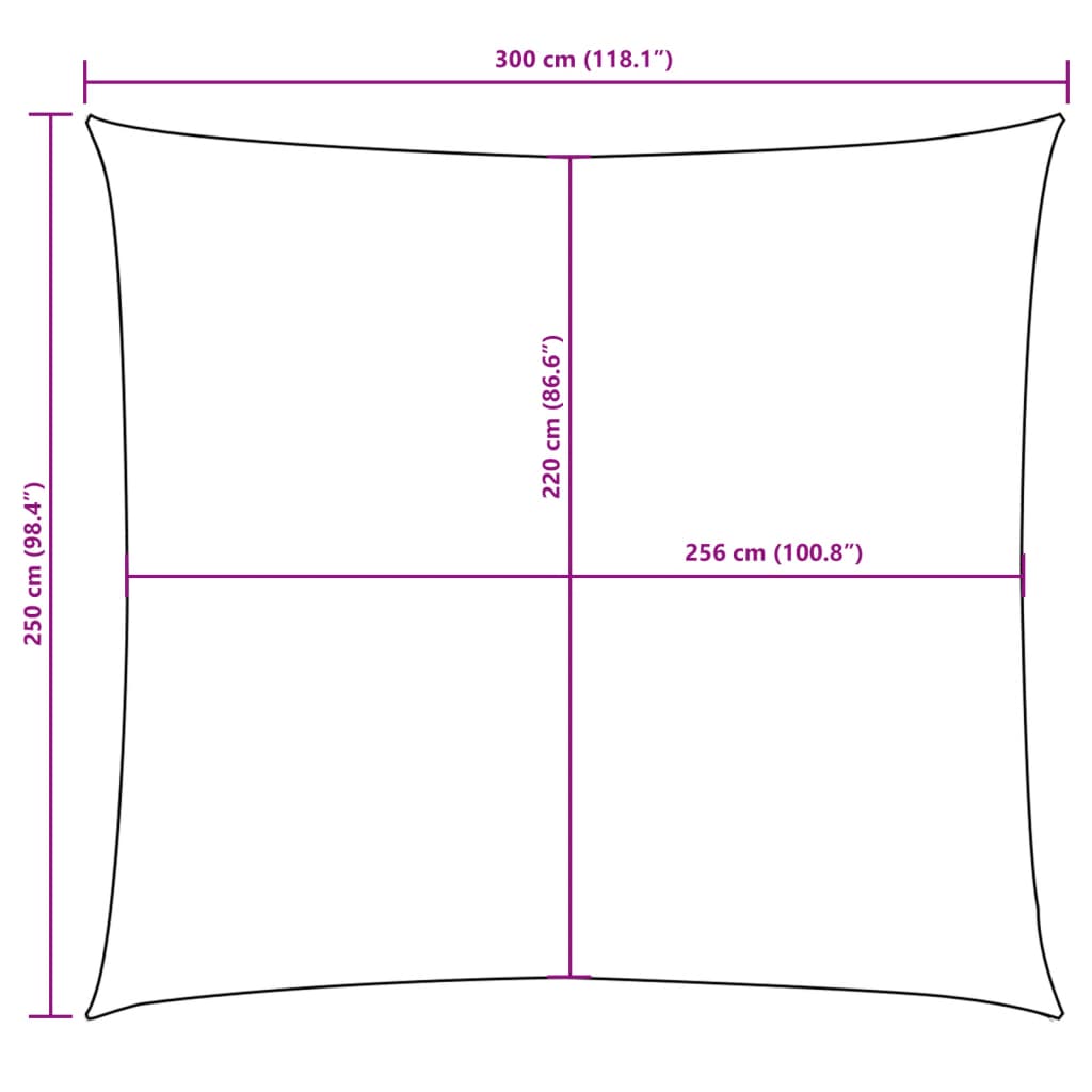 Sonnensegel Oxford-Gewebe Rechteckig 2,5X3 M Beige