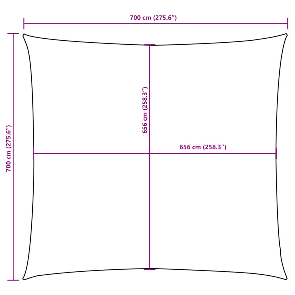 Sonnensegel Oxford-Gewebe Quadratisch 7X7 M Braun