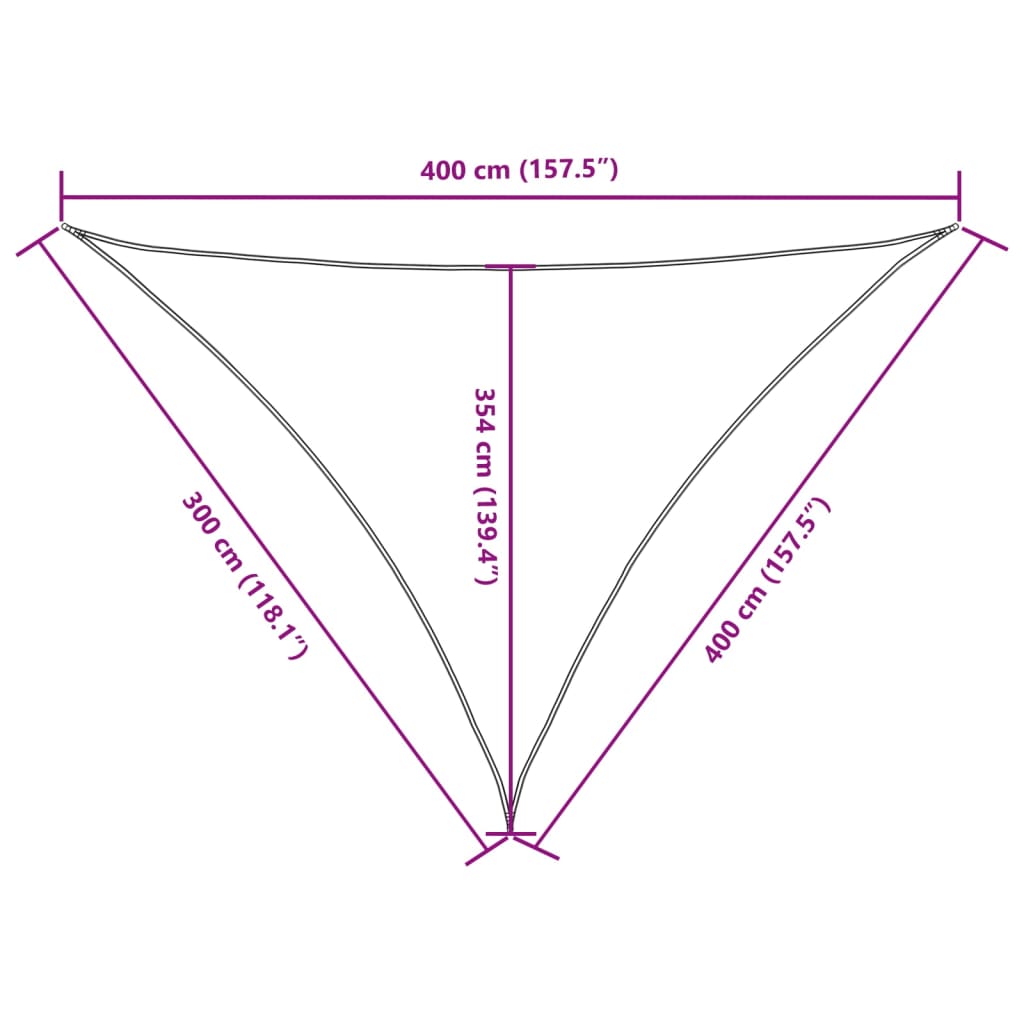 Sonnensegel Oxford-Gewebe Dreieckig 3X4X4 M Braun
