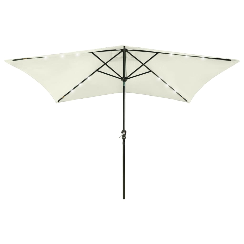 Sonnenschirm Mit Leds Und Stahl-Mast 2X3 M