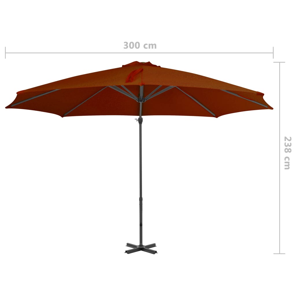 Ampelschirm Mit Aluminium-Mast 300 Cm
