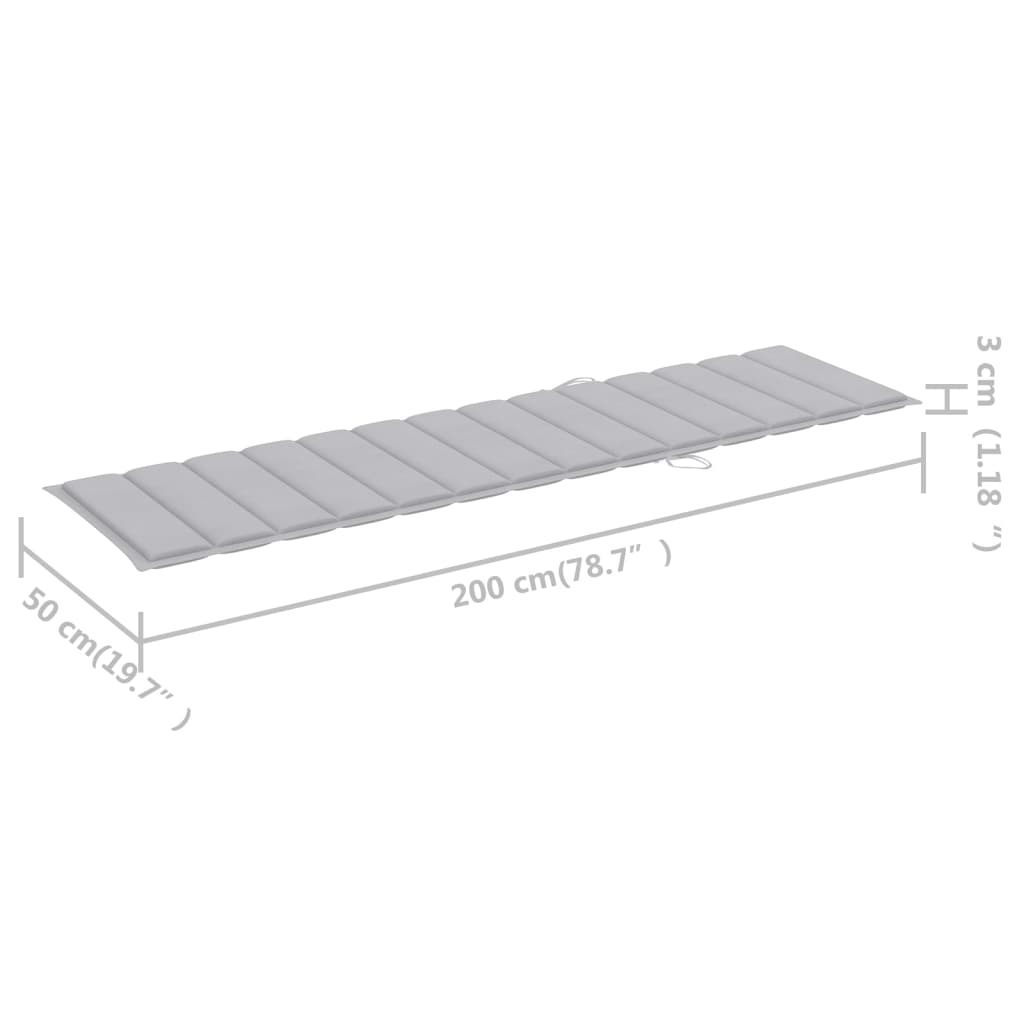 Sonnenliege Mit Tisch Und Auflage Massivholz Teak
