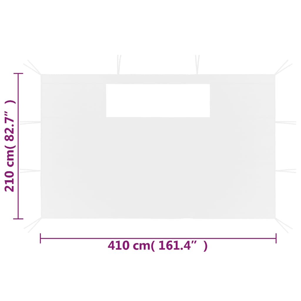 Pavillon-Seitenwände Mit Fenstern 2 Stk.