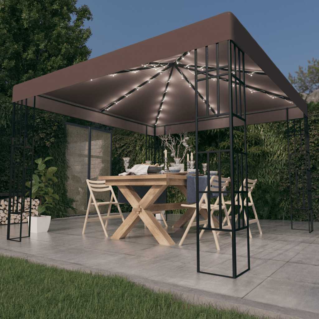 Pavillon Mit Led-Lichterkette 4X3 M