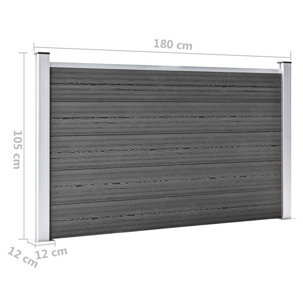 Zaunelement Set Wpc 699X105 Cm
