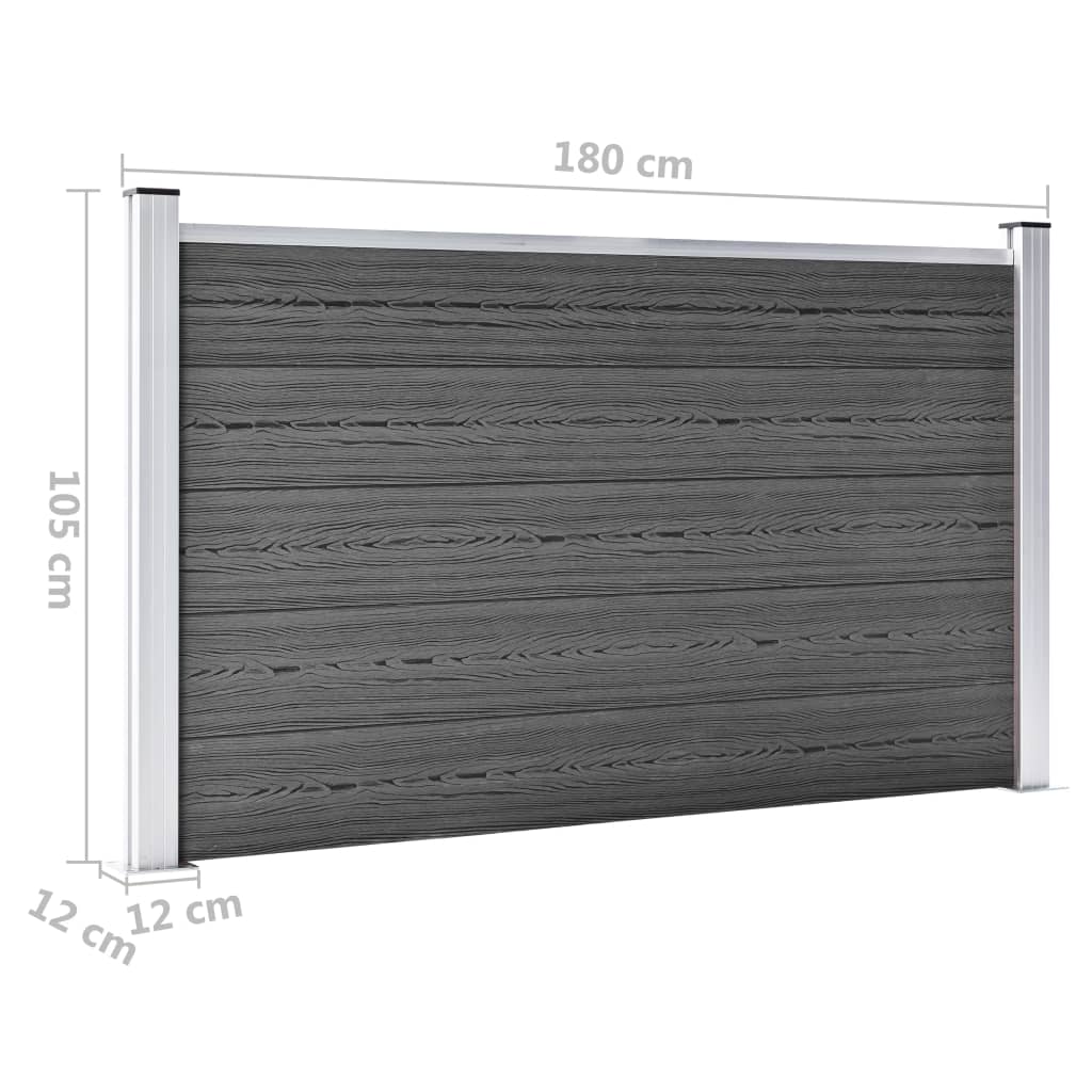 Zaunelement Set Wpc 872X105 Cm