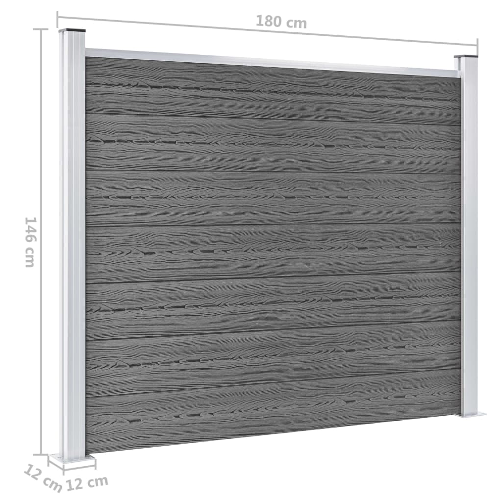 Zaunelement Set Wpc 526X146 Cm