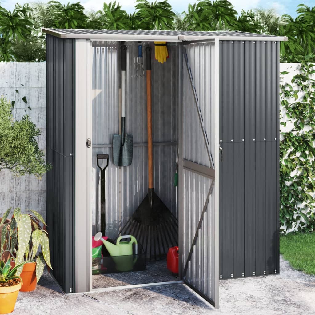 Gartenhaus 180,5X97X209,5 Cm Verzinkter Stahl Holzoptik