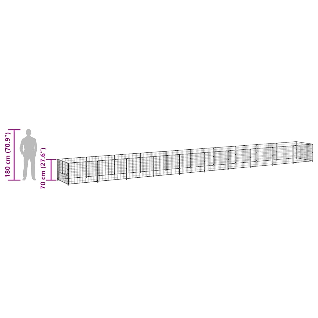 Hundezwinger 10 M² Stahl
