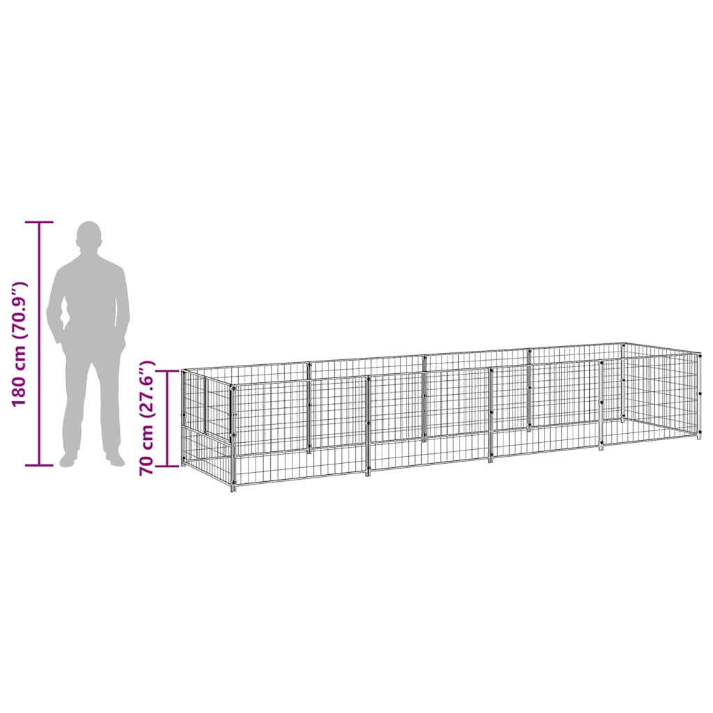 Hundezwinger N 4 M² Stahl